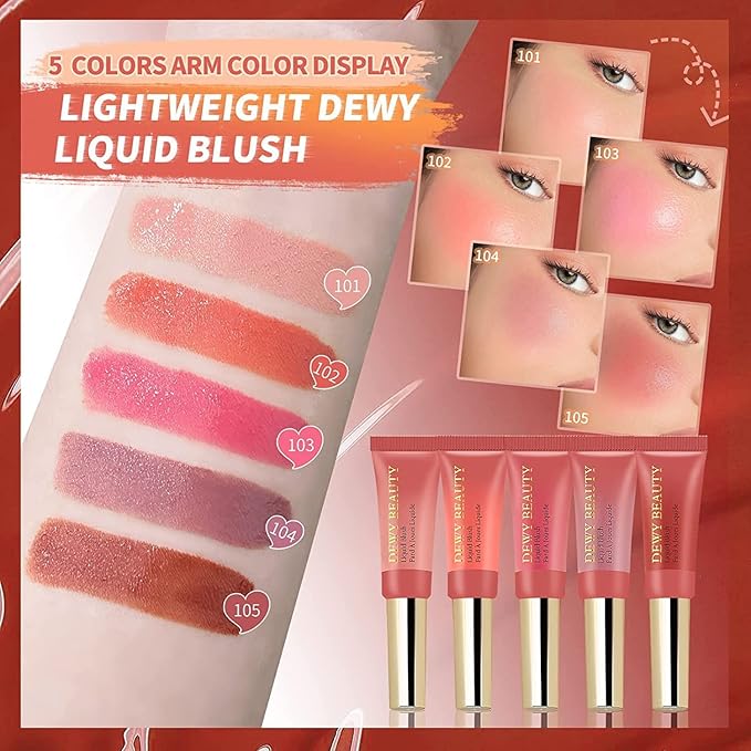 3 Color Liquid Blush,Soft Cream Lightweight Beauty Blush.(101#