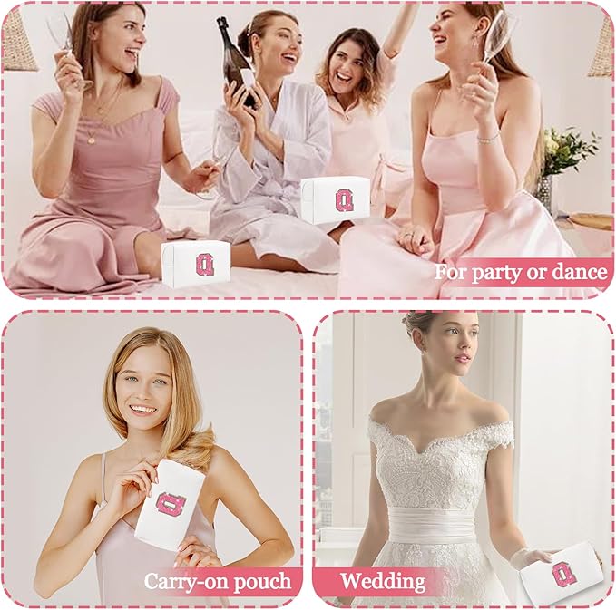 Personalized initial letter makeup bag,