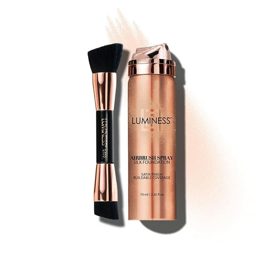 LUMINESS Silk Airbrush Spray Foundation & Buffing Brush Light Fair