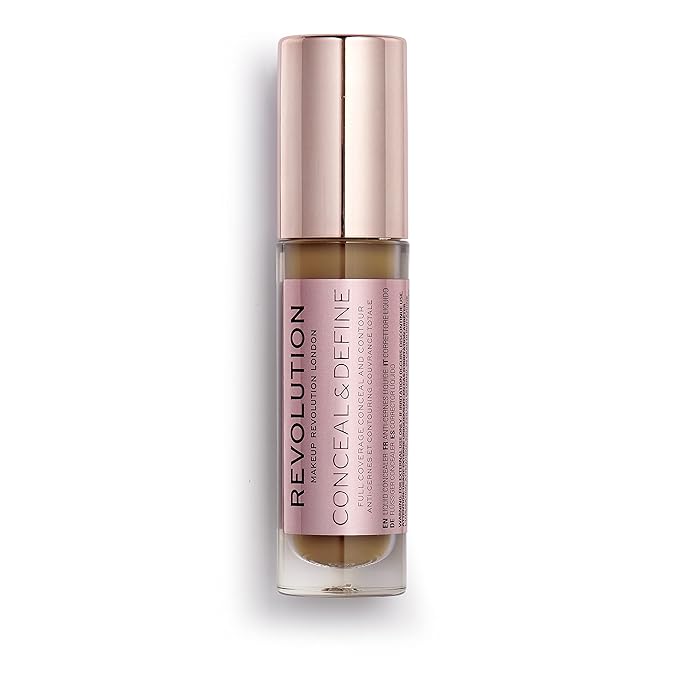 Makeup Revolution Conceal & Define Concealer, Full Coverage 4ml