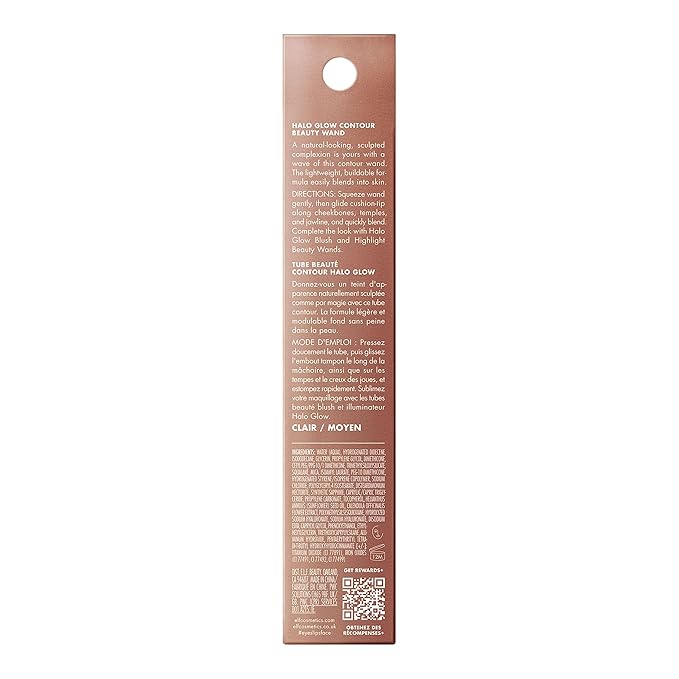 e.l.f. Halo Glow Contour Beauty Wand, Liquid Contour Cruelty-free, Light/Medium