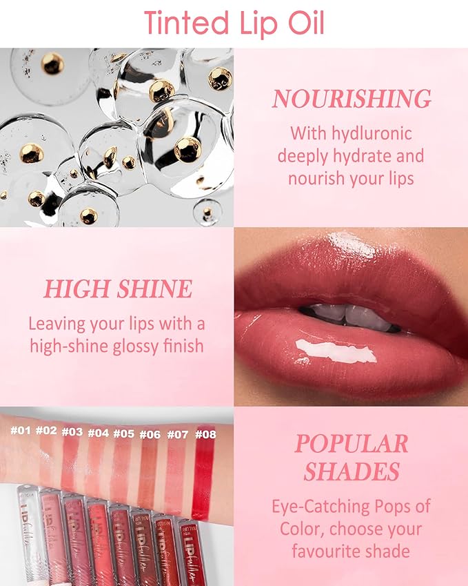 Brown Peel Off Lip Liner Stain & Red Lip