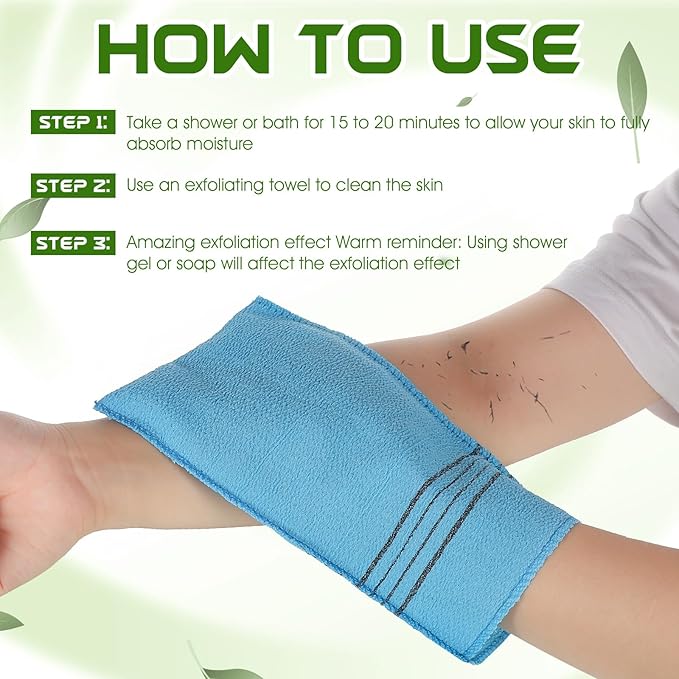 12 pcs exfoliating washcloth, korean