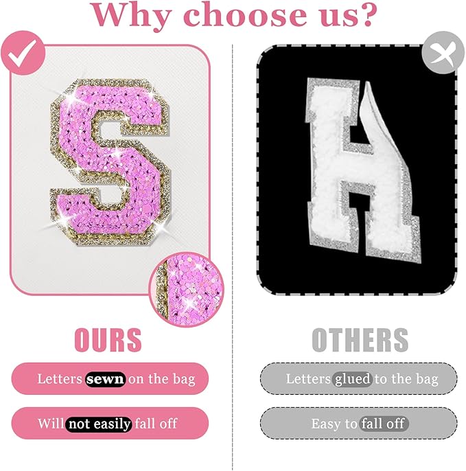 Personalized initial letter makeup bag,