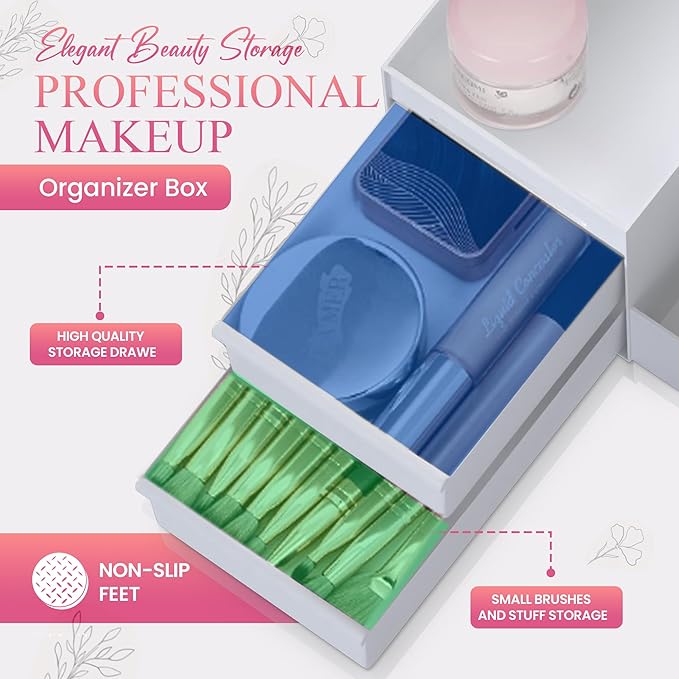 Makeup organizer countertop with 4