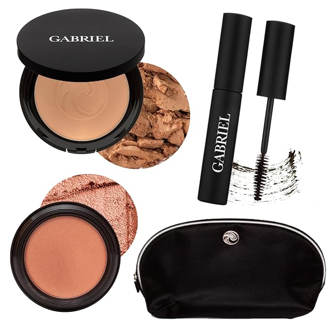 Gabriel Cosmetics About Face Set- Dual Powder Foundation Beige Set)