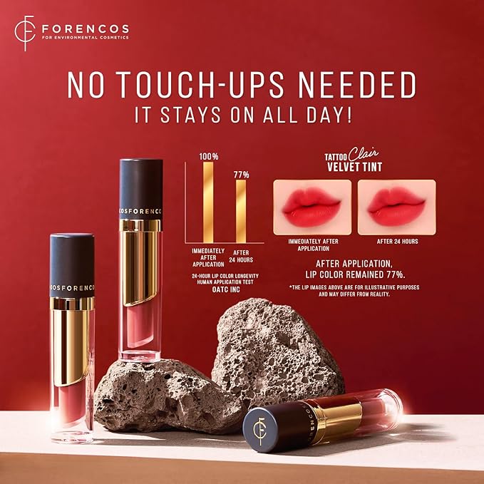 Tattoo Clair Velvet Lip Stain/Tint, Korean Long-Lasting, High Lip