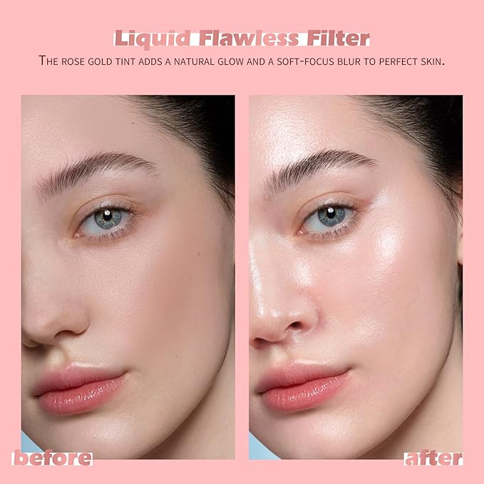 KIMUSE Natural Glow Liquid Filter, Weightless Liquid Highlighter & Cruelty-Free