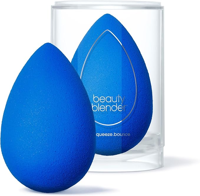 Beautyblender® | Sapphire Beauty Blender Makeup Sponge, Super-Soft Foam Easily Blends Foundations, Powders & Creams, Made in USA, Reusable, Washable, Streak Free Application, Vegan, Cruelty Free