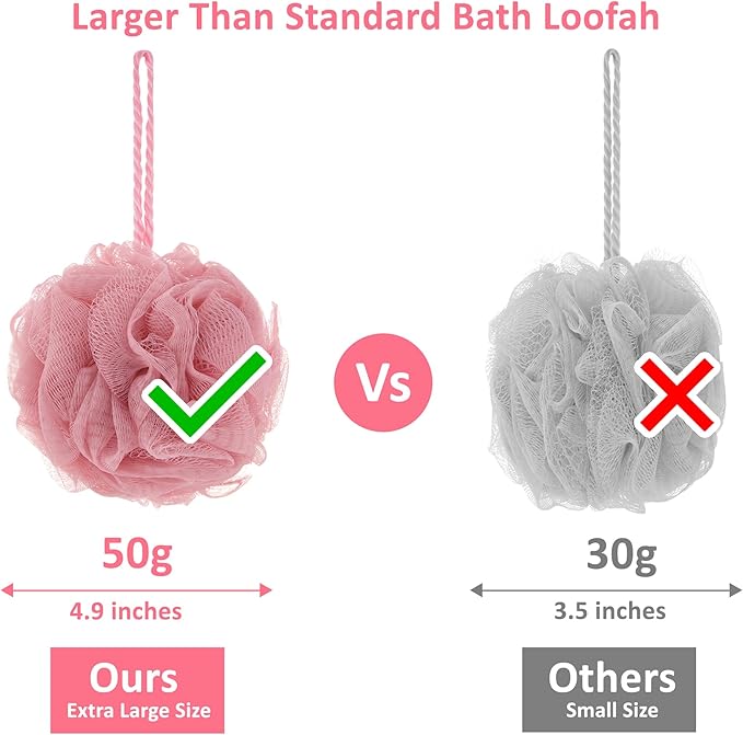 5 piece exfoliating loofah set