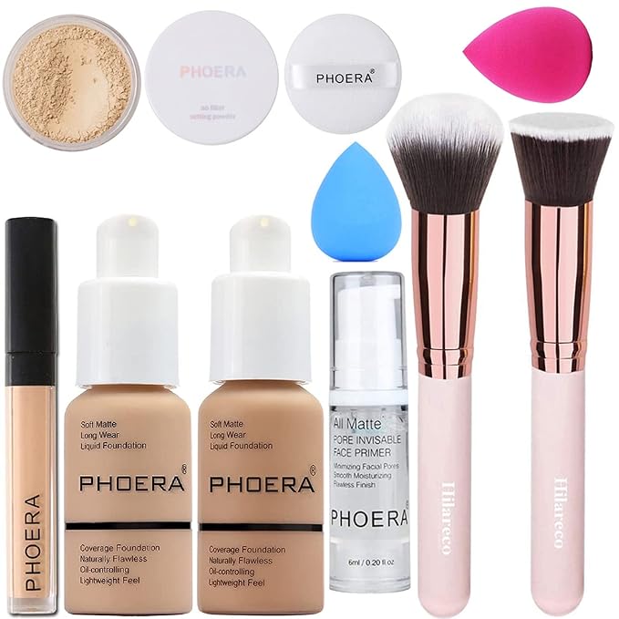 PHOERA Foundation,Full Coverage Foundation,PHOERA Primer,PHOERA Powder,PHOERA Concealer PHOERA #105 Sand)