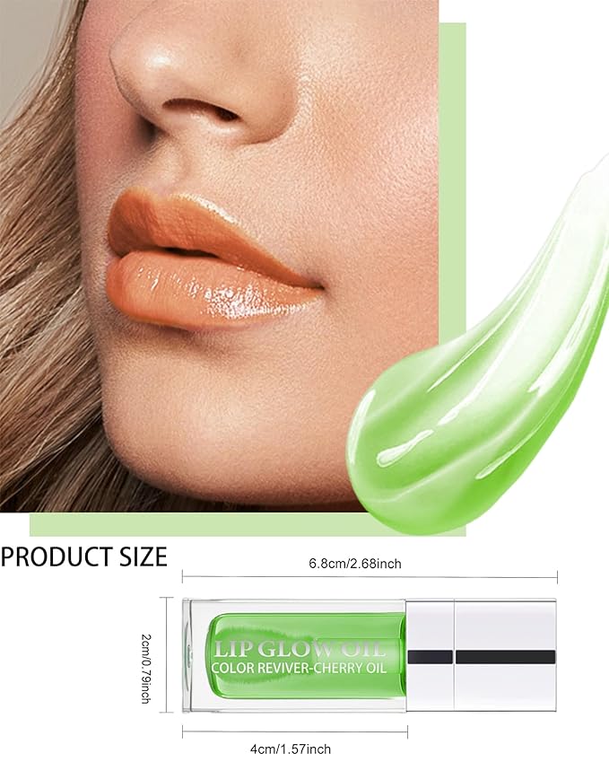 Tinted Moisturizing Lip Glow Oil,Hydrating Plumping Lip Gloss Lip Care Clear Toot Lip Oil for Dry Lip,Glow Reviver Lip Oil,Shine Lip Tint Stain Lip Care Product,Christmas Makeup Gift for Women-#016