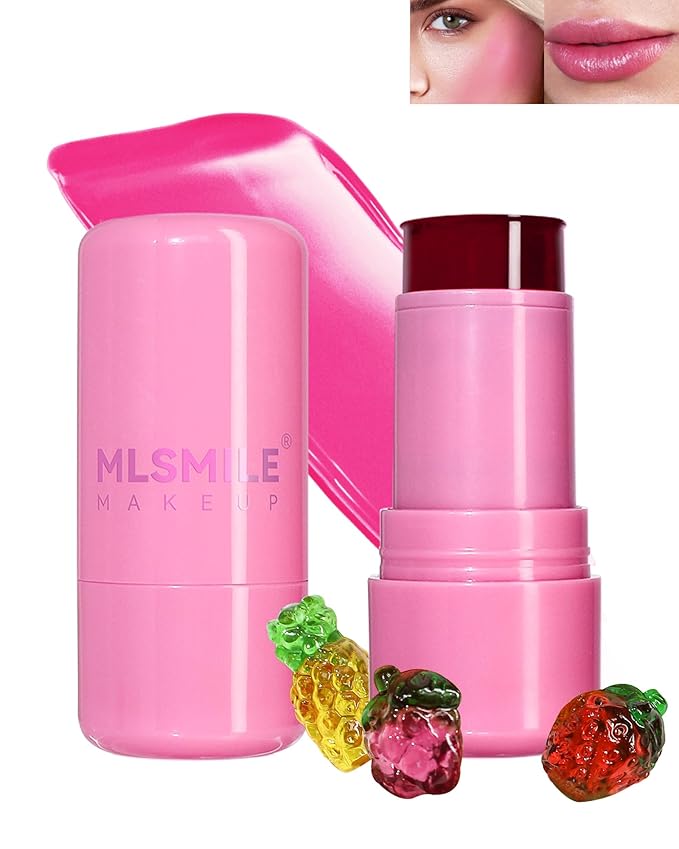 Makeup Jelly Tint,Cooling Water Jelly Tint Pink Blush Lip Stains-01