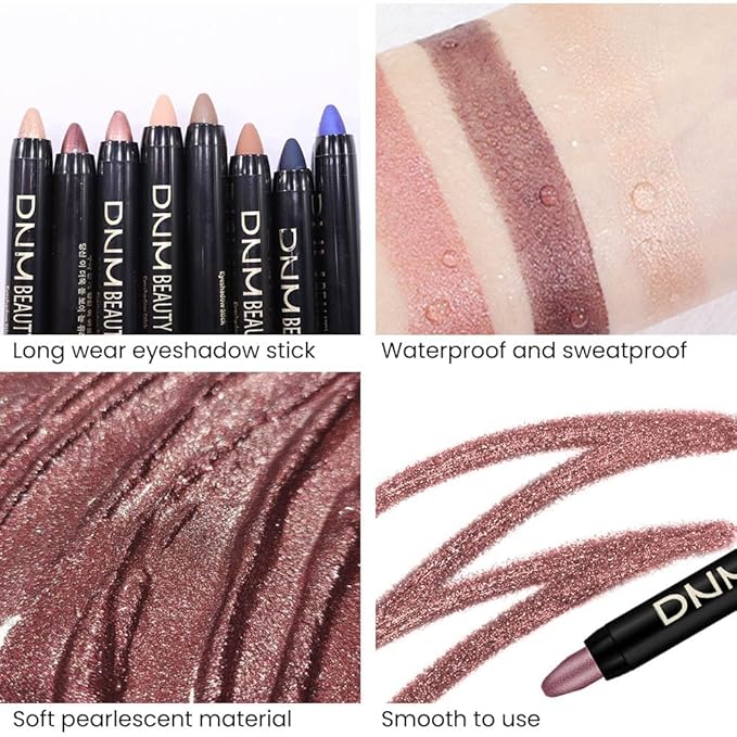 evpct 2Pcs Cream Eyeshadow Sticks Set for Eyes Waterproof, Sand Shimmer & Orchid Shimmer Matte Eye shadow Stick Pencil Pen Bulk sombras en crema para ojos 25+26