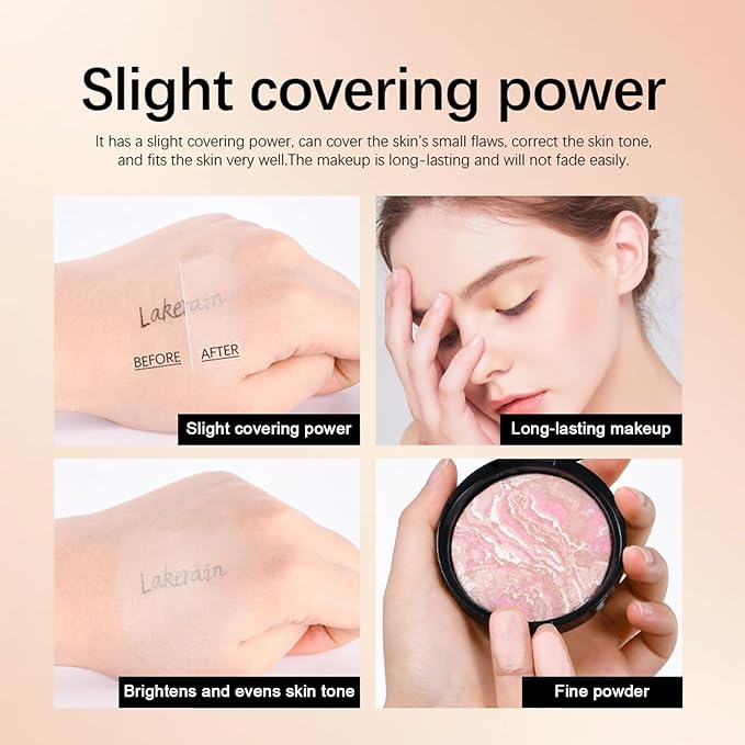 Baked Powder Foundation Makeup, Brighten Color Correcting Foundation