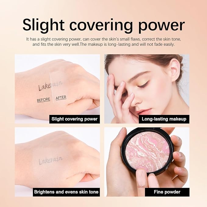 Baked Powder Foundation Makeup, Brighten Color Correcting Foundation