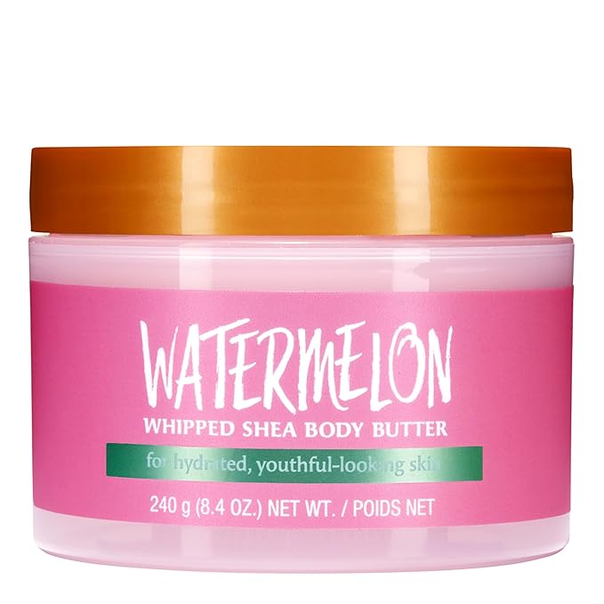 Tree Hut Watermelon Whipped Shea Body Butter, 8.4oz, Lightweight, Long-lasting, Hydrating Moisturizer with Natural Shea Butter for Nourishing Essential Body Care