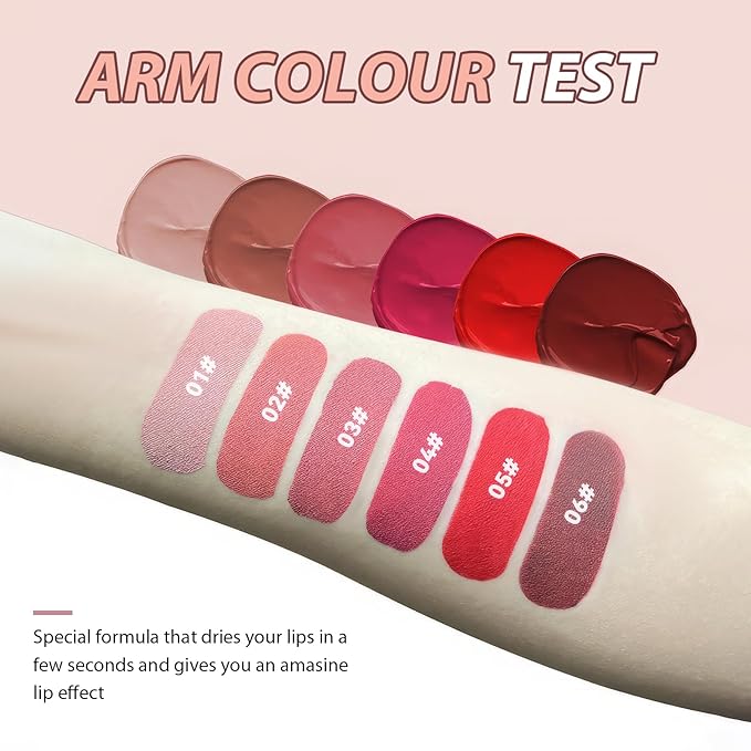 Lip Gloss, Lip Stain Finish Long Lasting Water Resistant, Lipgloss Perfect for Daily Wear & All Ages, Lipstick Vegan Ultra Smooth Formula, Matte Lip Gloss #red