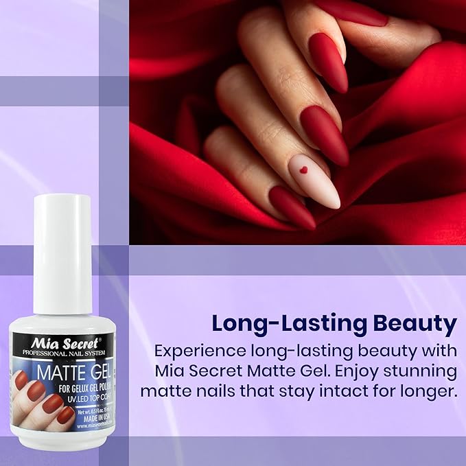 Mia Secret - Matte Gel For GELUX Gel Polish made in USA
