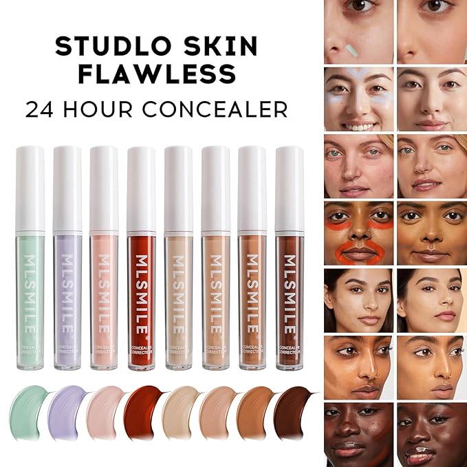 Color Liquid Conceal Contour Foundation, Waterproof 8 Colors Tone, 07