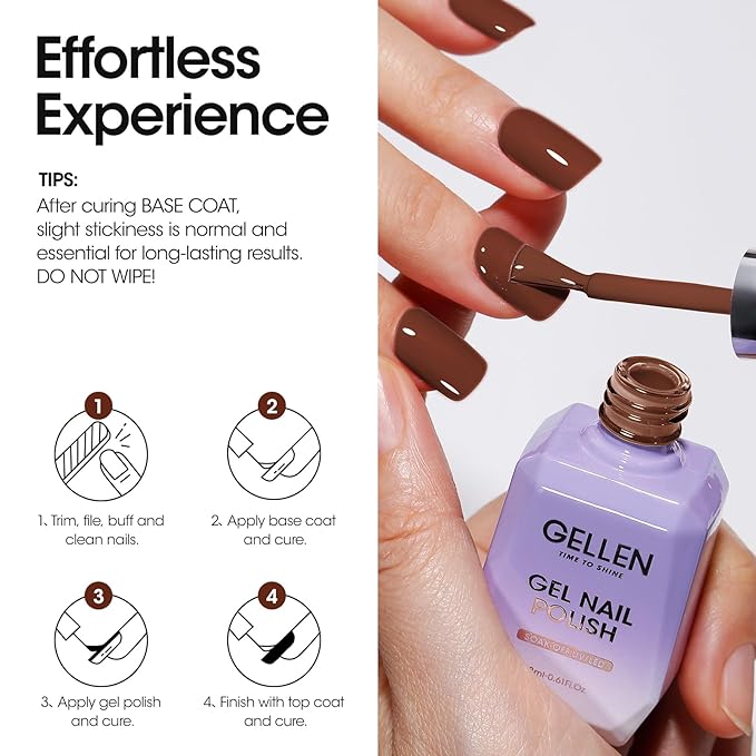 Gellen Brown Gel Nail Polish