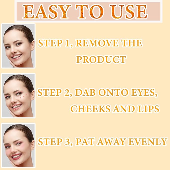 3 PCS Cream Contour Blush Stick,Long Lasting Waterproof for Women