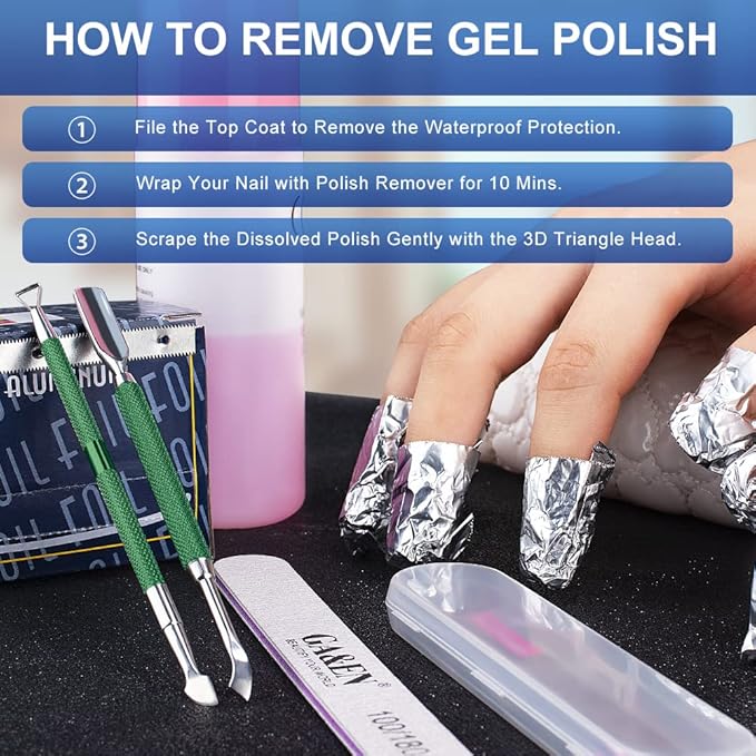 2pcs metal dark green cuticle