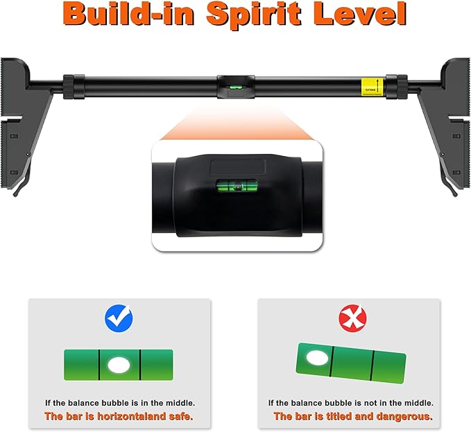 FICTOR Door Pull up Bar for Doorway 30''-37'' Door