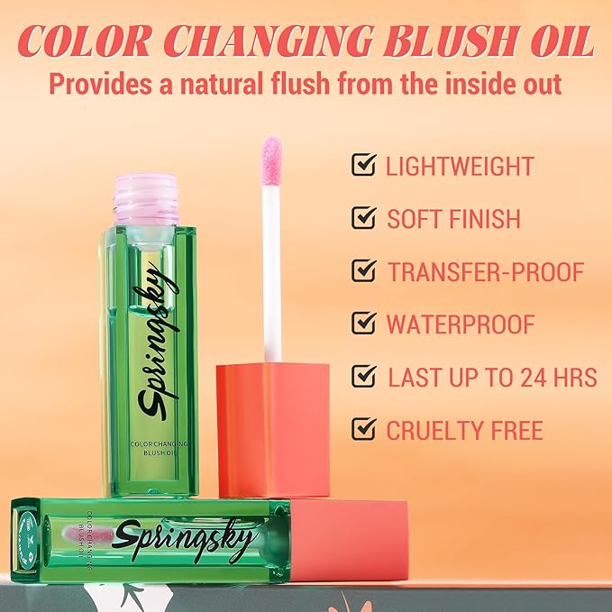 Color Changing Blush Oil, Liquid Blush Oil for