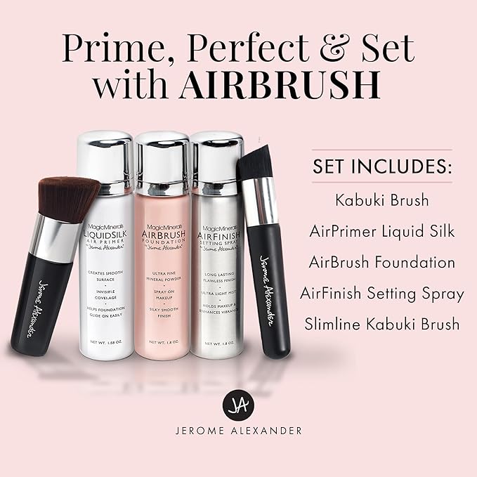 MagicMinerals AirBrush Foundation Set by Jerome Alexander - Skin (Dark)