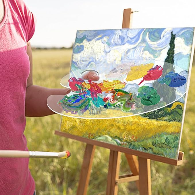 5PCS Acrylic Paint Palette Clear Paint Pallet,Transparent Non-Stick