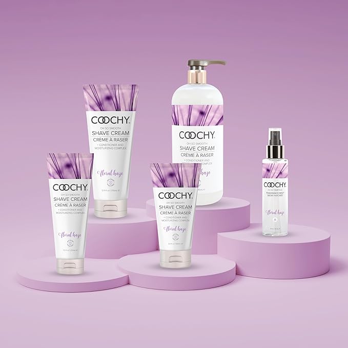 Coochy Intimate Shaving Cream | Shave Conditioner & Moisturizer for Face & Body | Ideal for Sensitive Skin Care, Anti-Bump | Floral Haze, 7.2 oz