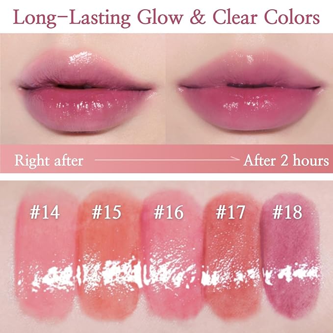 BBIA Glow Lip Tint – Lip Plumping, Volumizing Glossy & Glowy Lip Stain Naturally Moisturizing Comfortable Texture Lightweight Long-Lasting Vivid Color Non-Sticky Non-Dry Korean (18 WINTER, Pack of 1)