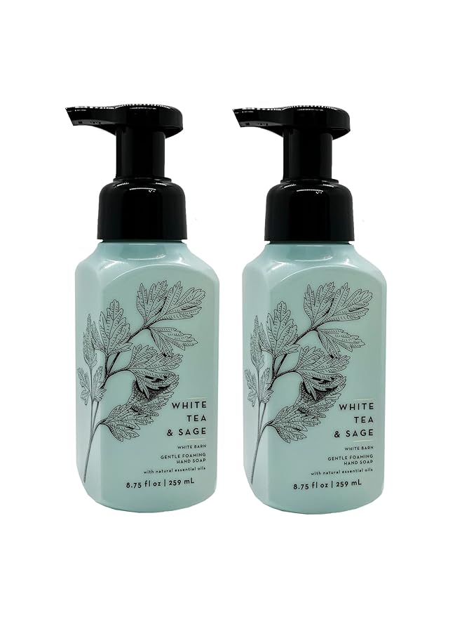 White Barn Gentle Foaming Hand Soap in White Tea & Sage (2 Pack)