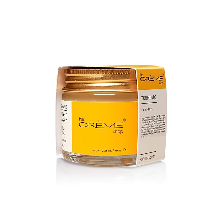 The Crème Shop Turmeric Gelée Overnight Face Mask, Korean Brightening Facial Mask - 2.36oz