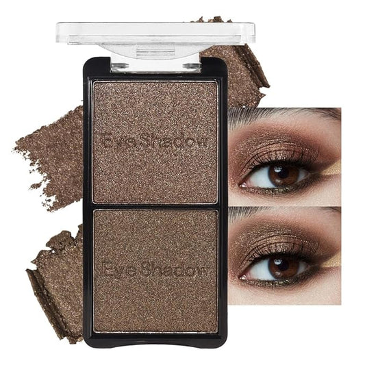 Double color eye shadow, Eyeshadows Creamy, high pigment eye makeup palette, matte shimmer metal eye shadow powder, Blendable, Ultra-Pigmented, Easy to Apply, Matte & Shimmer, (05)