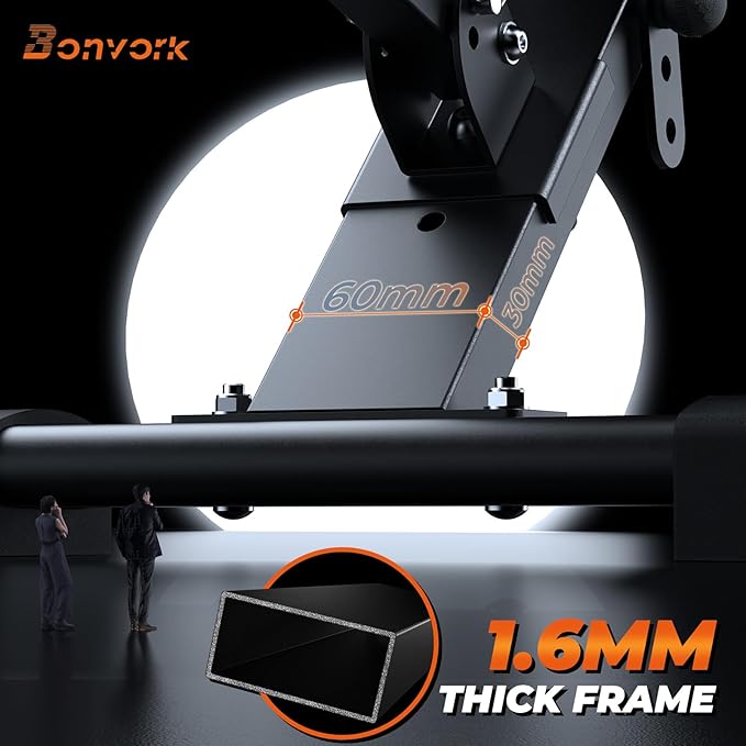 700-880LBS Adjustable Weight Bench - Bonvork Foldable Workout 80 X 40MM Heavy