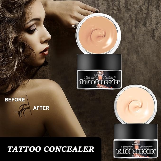 Tattoo Cover Up, Invisible Waterproof Concealer,Long Lasting Professional
