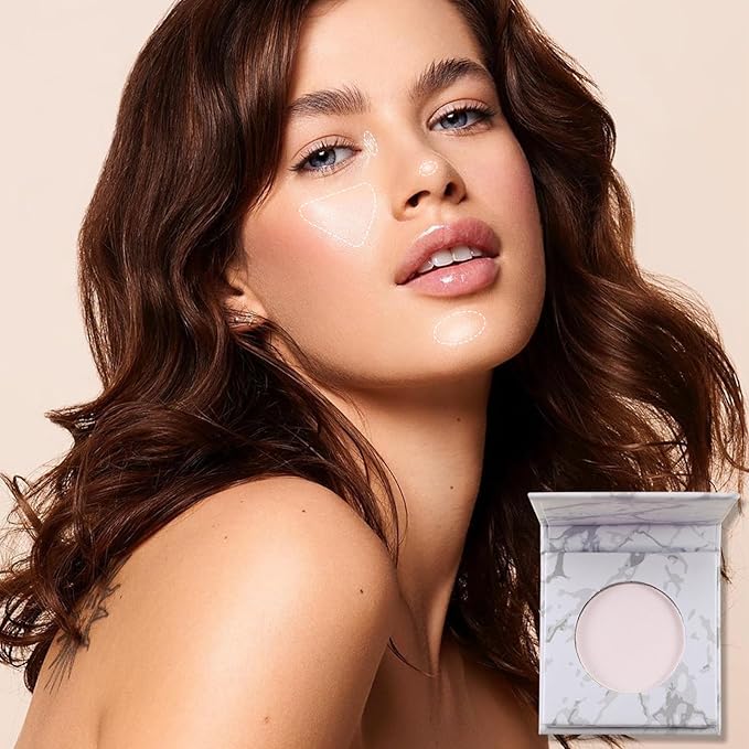 White Face Highlighter Makeup Palette, Matte Highlighters Makeup