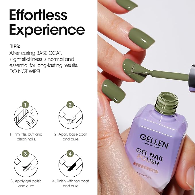 Gellen Green Gel Nail Polish