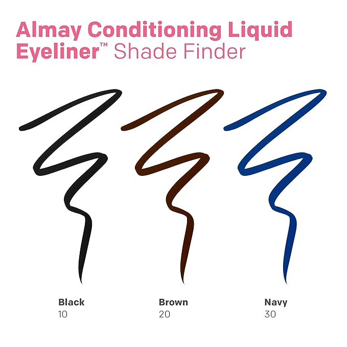 Almay Conditioning Liquid Eyeliner, Longwearing, Waterproof, Hydrating, 30 Navy, 0.03 fl oz.