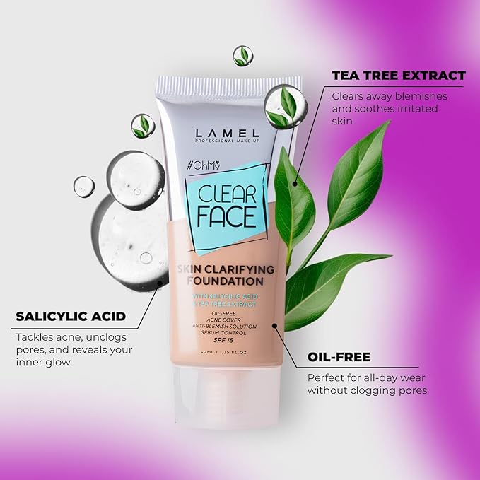 Lamel - Oh my Clear Face Foundation-404 Custard 40ml