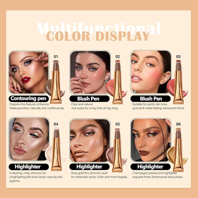 DAGEDA Blush Beauty Women Wand, Matte Liquid Cheek 0. (#02) 53oz