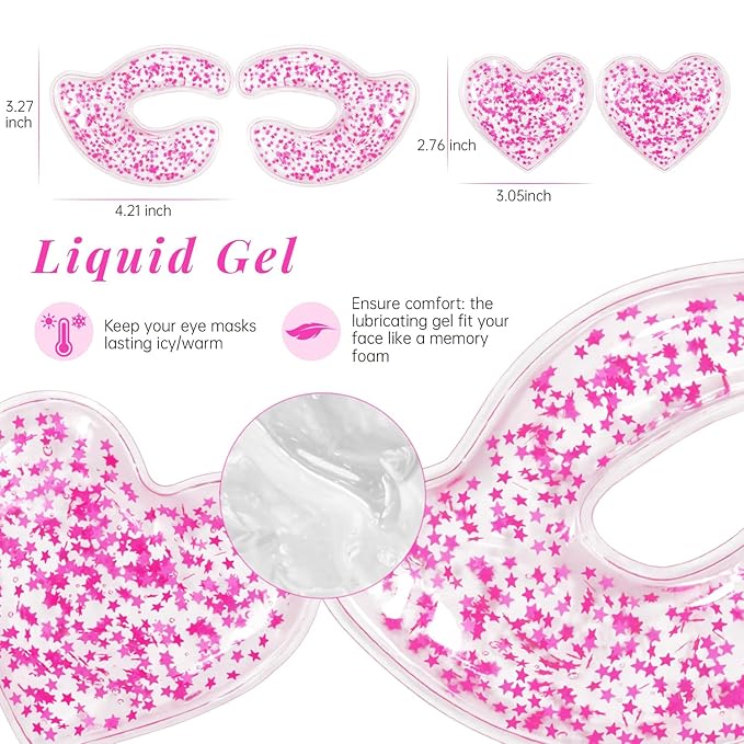 Reusable eye patches, gel eye