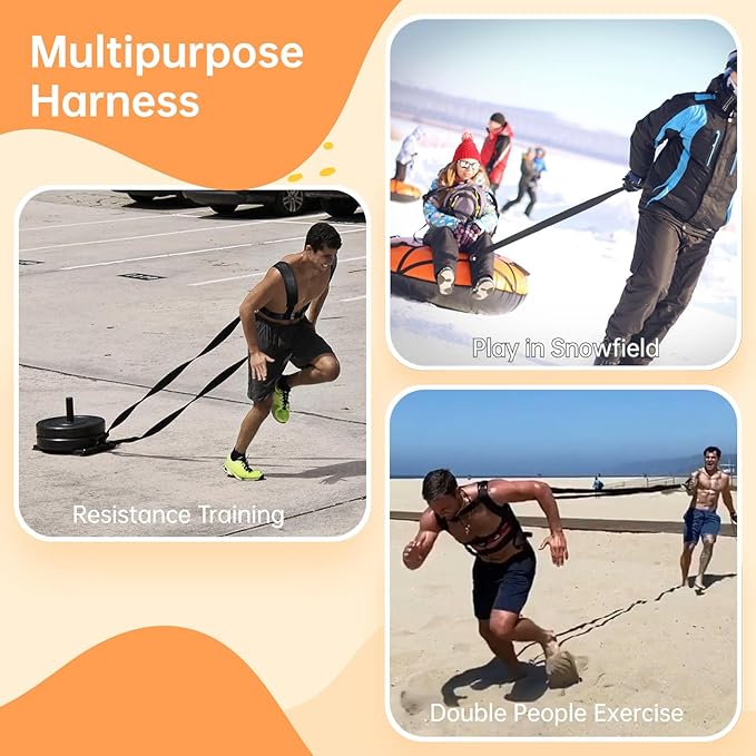 2 Pack Sled Harness for Exercise Physical Football