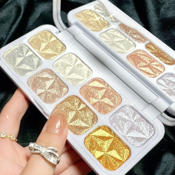 8 Colors Face Body Cheek Diamond Shimmer Highlighter