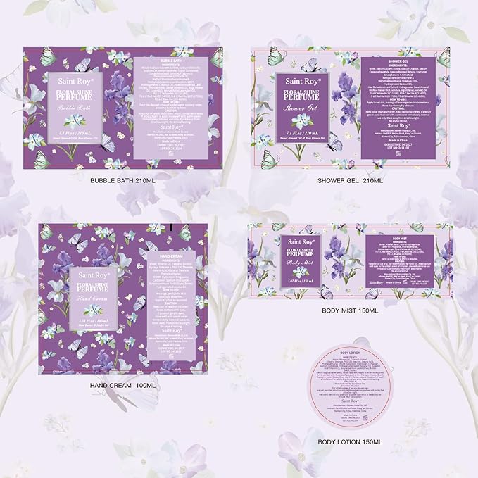 Mother's Day Gifts for Mom Gift Basket for Women, Luxury 11Pcs Floral Perfume Scents Bath and Body Home Spa Gift Kit with Bubble Bath, Body Lotion, Self Care Gifts Basket for Her, Birthday Gifts