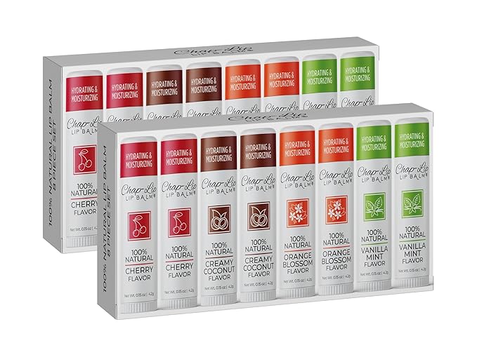 100% Natural Lip Balm Set, Hydrating Petroleum