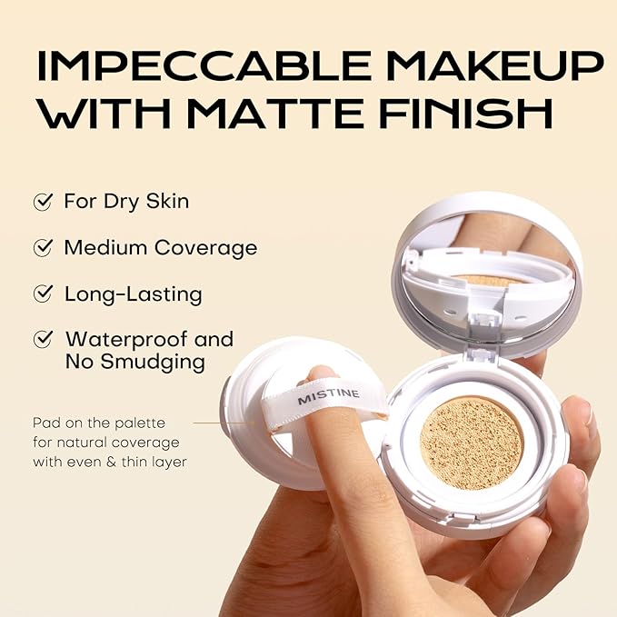 Mistine Tavel Size Air Cushion Foundation Glow Hydrating Natural Beige