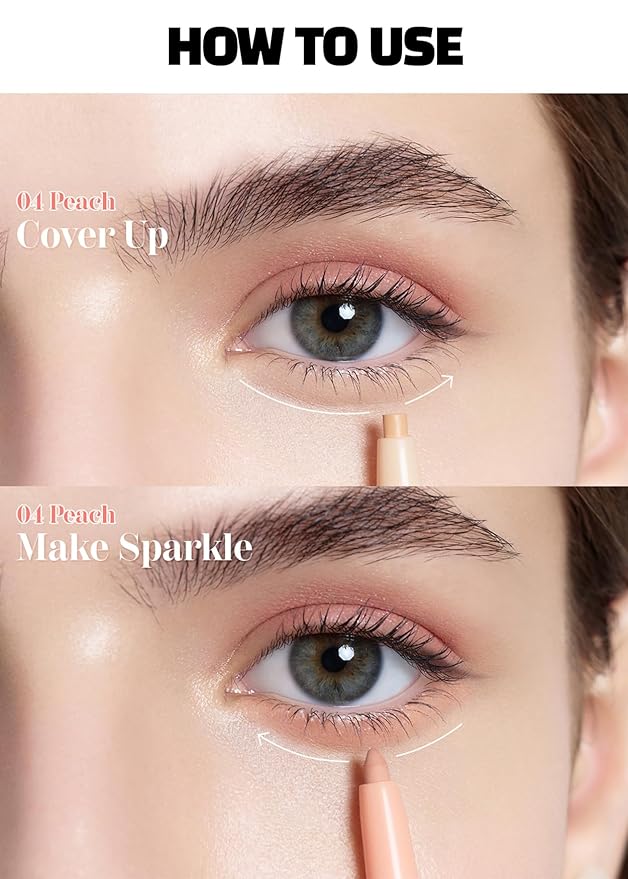 COLORGRAM Under Eye Highlighter Stick - 04 Peach & Luminizers